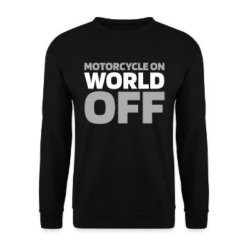 Moto Moto Motorrad sur World Off - Sweat-shirt Unisexe - noir - Devant - Alina (178cm) & Michal (187cm)
