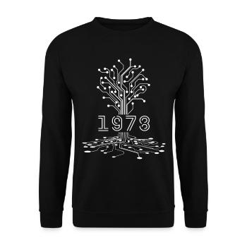 1978 Gaming Geburtstagsgeschenk, 1978 Gamer Geschenk - Unisex Pullover - Schwarz - Vorne - Alina (178cm) & Michal (187cm)