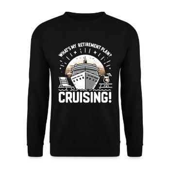 Kreuzfahrt Retired Retirement - Unisex Pullover - Schwarz - Vorne - Alina (178cm) & Michal (187cm)