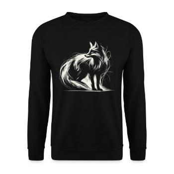 Fox animal lovers, wildlife enthusiasts, - Unisex Sweatshirt - black - Front - Alina (178cm) & Michal (187cm)