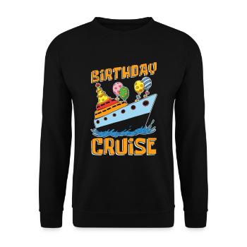 Kreuzfahrt Birthday Cruise - Unisex Pullover - Schwarz - Vorne - Alina (178cm) & Michal (187cm)