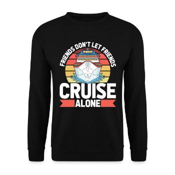 Kreuzfahrt - Unisex Pullover - Schwarz - Vorne - Alina (178cm) & Michal (187cm)