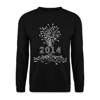 Gaming-Geburtstagsgeschenk 2014, Gamer-Geschenk 2014 - Unisex Pullover - Schwarz - Vorne - Alina (178cm) & Michal (187cm)