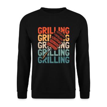 Grillades au barbecue - Sweat-shirt Unisexe - noir - Devant - Alina (178cm) & Michal (187cm)