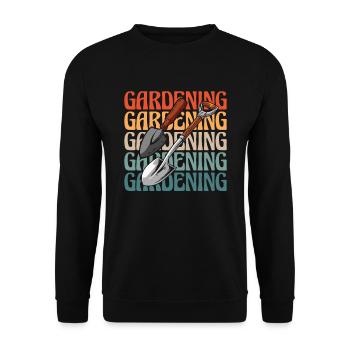 Hobby Gardener Garden - Unisex Sweatshirt - black - Front - Alina (178cm) & Michal (187cm)