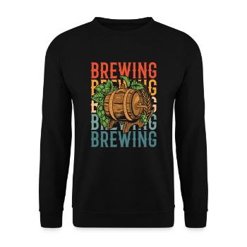 Hobby Brewer Beer Craft Beer - Unisex Sweatshirt - black - Front - Alina (178cm) & Michal (187cm)