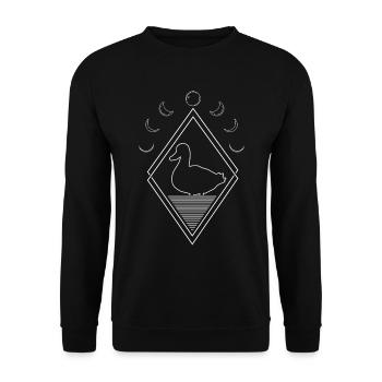 Phases de lune de canard - Sweat-shirt Unisexe - noir - Devant - Alina (178cm) & Michal (187cm)