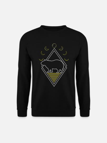 Capybara Capybara Abstract Moon Phases - Unisex Sweatshirt - black