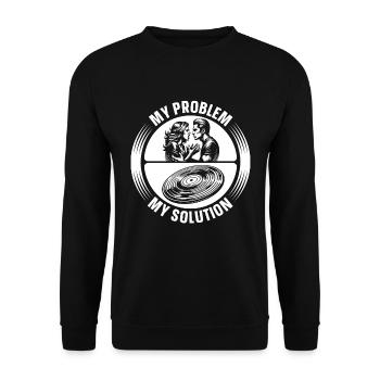 Disques vinyles Mon problème Mon pictogramme Papa Maman - Sweat-shirt Unisexe - noir - Devant - Alina (178cm) & Michal (187cm)