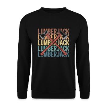 Wood chippers, forestry workers, lumberjacks - Unisex Sweatshirt - black - Front - Alina (178cm) & Michal (187cm)