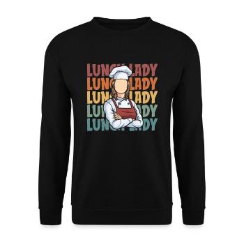 Cafeteria, kitchen help, canteen - Unisex Sweatshirt - black - Front - Alina (178cm) & Michal (187cm)