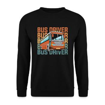 Bus Bus Driver - Unisex Sweatshirt - black - Front - Alina (178cm) & Michal (187cm)