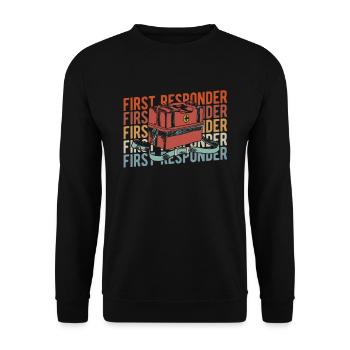 Ambulance Service Paramedic Paramedic - Unisex Sweatshirt - black - Front - Alina (178cm) & Michal (187cm)