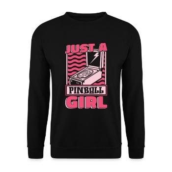 Pinball Just A Pinball Girl - Unisex Pullover - Schwarz - Vorne - Alina (178cm) & Michal (187cm)