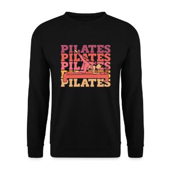 Pilates - Sweat-shirt Unisexe - noir - Devant - Alina (178cm) & Michal (187cm)