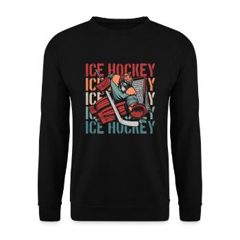 Hockey sur glace - Sweat-shirt Unisexe - noir - Devant - Alina (178cm) & Michal (187cm)