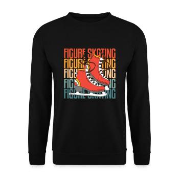 Figure skating figure skater - Unisex Sweatshirt - black - Front - Alina (178cm) & Michal (187cm)