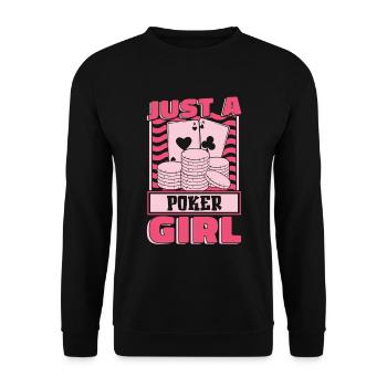 Poker juste une fille de poker - Sweat-shirt Unisexe - noir - Devant - Alina (178cm) & Michal (187cm)