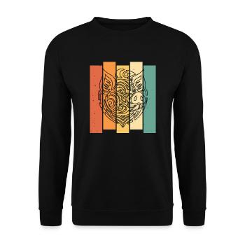 Pig Pig Farmer Tribal Moon Phases - Unisex Sweatshirt - black - Front - Alina (178cm) & Michal (187cm)