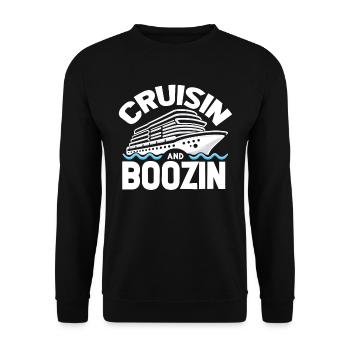 Kreuzfahrt Witzig - Unisex Pullover - Schwarz - Vorne - Alina (178cm) & Michal (187cm)