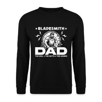 Bladesmith Dad L’idole Le mythe L’artiste du métal - Sweat-shirt Unisexe - noir - Devant - Alina (178cm) & Michal (187cm)