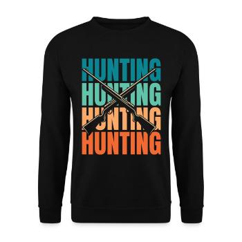 Hunting Hunter Hunting - Unisex Sweatshirt - black - Front - Alina (178cm) & Michal (187cm)
