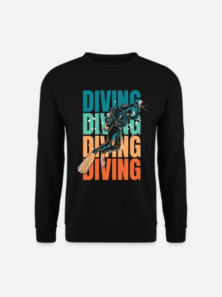 Diving Divers - Unisex Sweatshirt - black