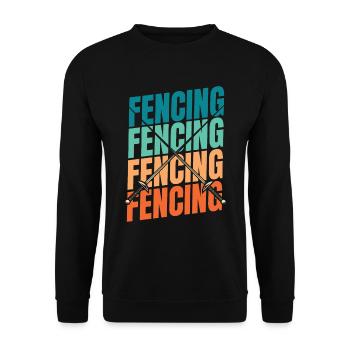Fencing Fencers - Unisex Sweatshirt - black - Front - Alina (178cm) & Michal (187cm)