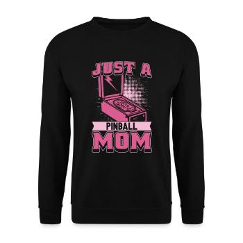 Pinball Mutter Just A Pinball Mom - Sweat-shirt Unisexe - noir - Devant - Alina (178cm) & Michal (187cm)