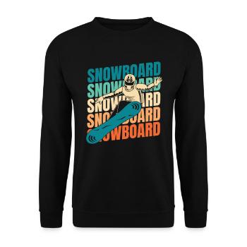 Snowboard Snowboarder - Unisex Pullover - Schwarz - Vorne - Alina (178cm) & Michal (187cm)