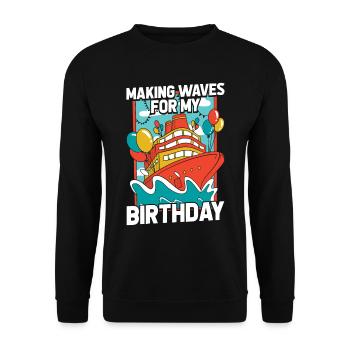 Kreuzfahrt Birthday Cruise - Unisex Pullover - Schwarz - Vorne - Alina (178cm) & Michal (187cm)