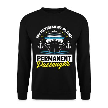 Kreuzfahrt Retired Retirement - Unisex Pullover - Schwarz - Vorne - Alina (178cm) & Michal (187cm)