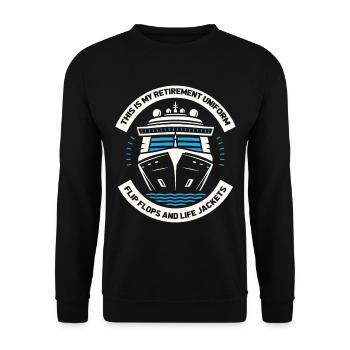 Kreuzfahrt Retired Retirement - Unisex Pullover - Schwarz - Vorne - Alina (178cm) & Michal (187cm)