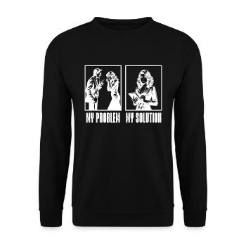 Events Coordinator My Problem My Pictogram Mom Dad - Unisex Pullover - Schwarz - Vorne - Alina (178cm) & Michal (187cm)