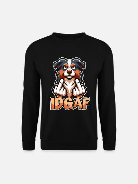 Australian Shepherd I Don't Give a Idgaf - Uniseks sweater - zwart