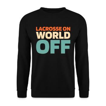 Lacrosse Lacrosse On World Off - Unisex Sweatshirt - black - Front - Alina (178cm) & Michal (187cm)