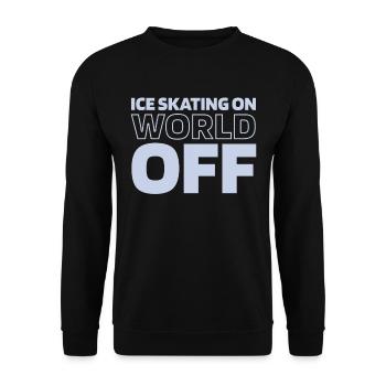 Schlittschuhlaufen Patinage sur glace sur World Off - Sweat-shirt Unisexe - noir - Devant - Alina (178cm) & Michal (187cm)