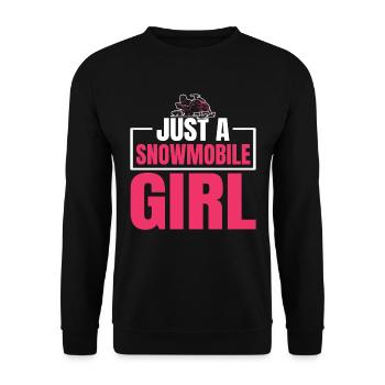 Snowmobile Snowmobile - Unisex Sweatshirt - black - Front - Alina (178cm) & Michal (187cm)