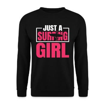 Surfer Surfen juste une surfeuse - Sweat-shirt Unisexe - noir - Devant - Alina (178cm) & Michal (187cm)
