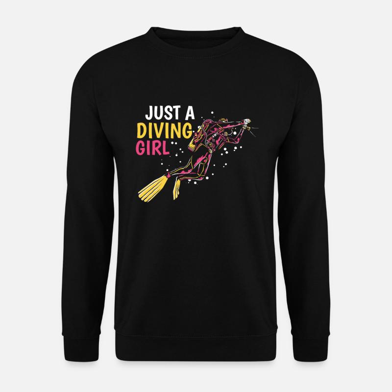 Plongeur juste une plongeuse plongeuse - Sweat-shirt Unisexe - noir