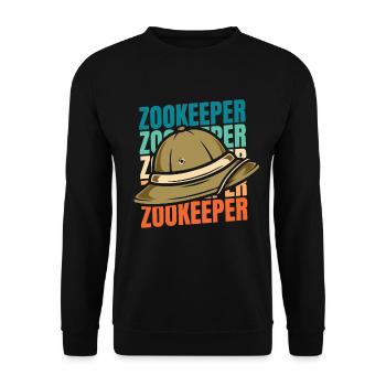 Gardien de zoo Gardien de zoo - Sweat-shirt Unisexe - noir - Devant - Alina (178cm) & Michal (187cm)