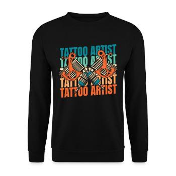Tattoo artist tattoo - Unisex Sweatshirt - black - Front - Alina (178cm) & Michal (187cm)