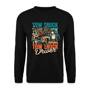 Abschleppdienst Abschlepper - Unisex Pullover - Schwarz - Vorne - Alina (178cm) & Michal (187cm)