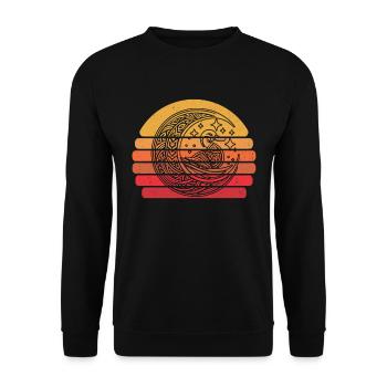 Duck Moon Phases - Unisex Sweatshirt - black - Front - Alina (178cm) & Michal (187cm)