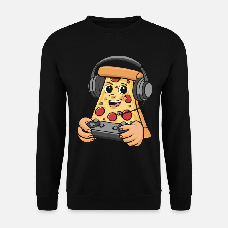 Gamer Gaming Pizza Gaming Controller - Unisex Sweatshirt - black