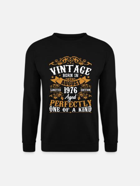 Geburtstag August 1976 - Genial seit August 1976 - Unisex Pullover - Schwarz