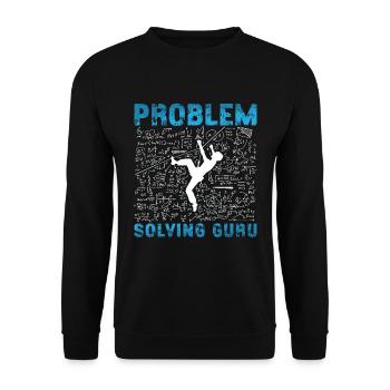 Assistante administrative Guru de la résolution de problèmes Employé de bureau - Sweat-shirt Unisexe - noir - Devant - Alina (178cm) & Michal (187cm)