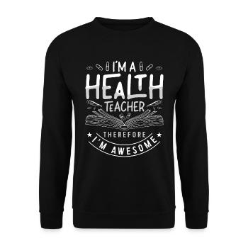 Éducateur en santé Je suis un instructeur d’enseignement de la santé - Sweat-shirt Unisexe - noir - Devant - Alina (178cm) & Michal (187cm)