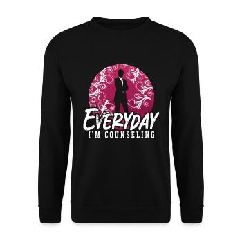 School Counselor Everyday I'm Counseling Therapist - Unisex Sweatshirt - black - Front - Alina (178cm) & Michal (187cm)