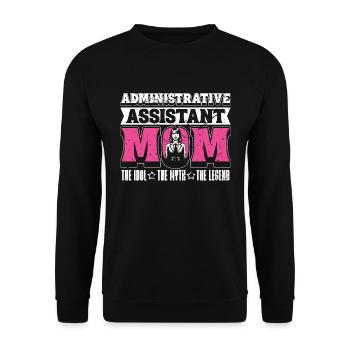 Administrative Assistant Mom The Idol Secretary - Unisex Sweatshirt - black - Front - Alina (178cm) & Michal (187cm)